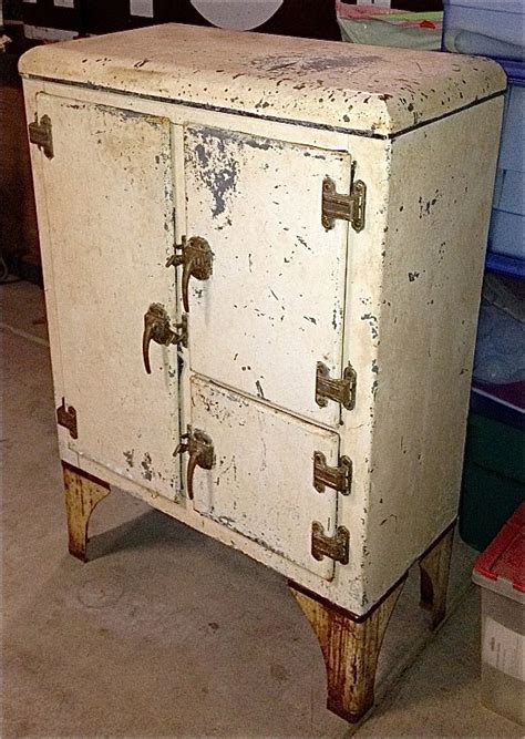 metal ice box value|1950s ice box.